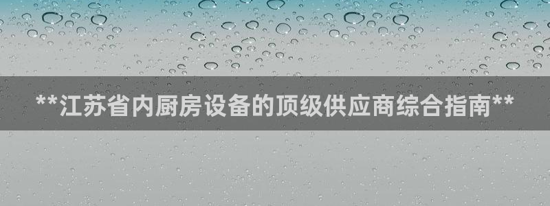 尊龙凯时法拉币：**江苏省内厨房设备的顶级供应商综合指南**