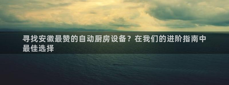 尊龙凯时网娱乐官网：寻找安徽最赞的自动厨房设备？在我们的进阶